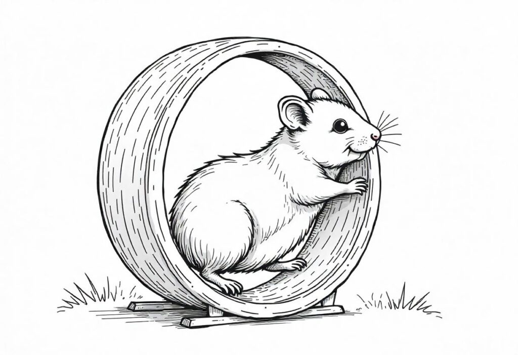 kolorowanka do druku dla dzieci chomik