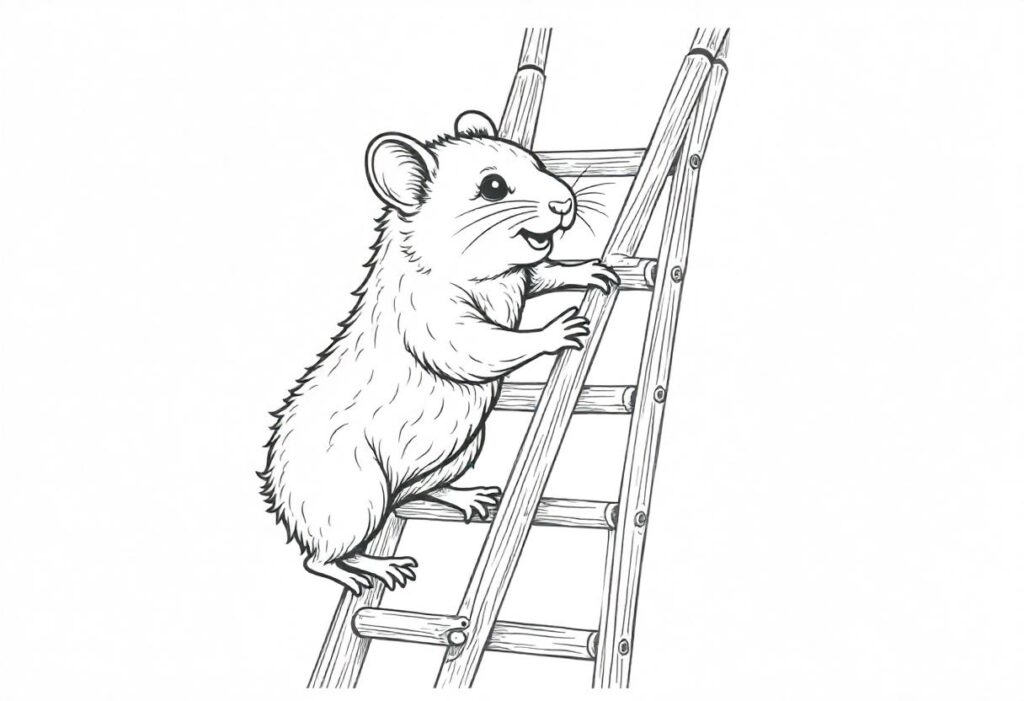 kolorowanka do druku dla dzieci chomik