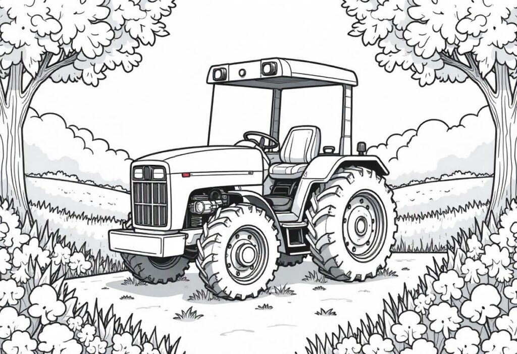 kolorowanki do druku traktor 