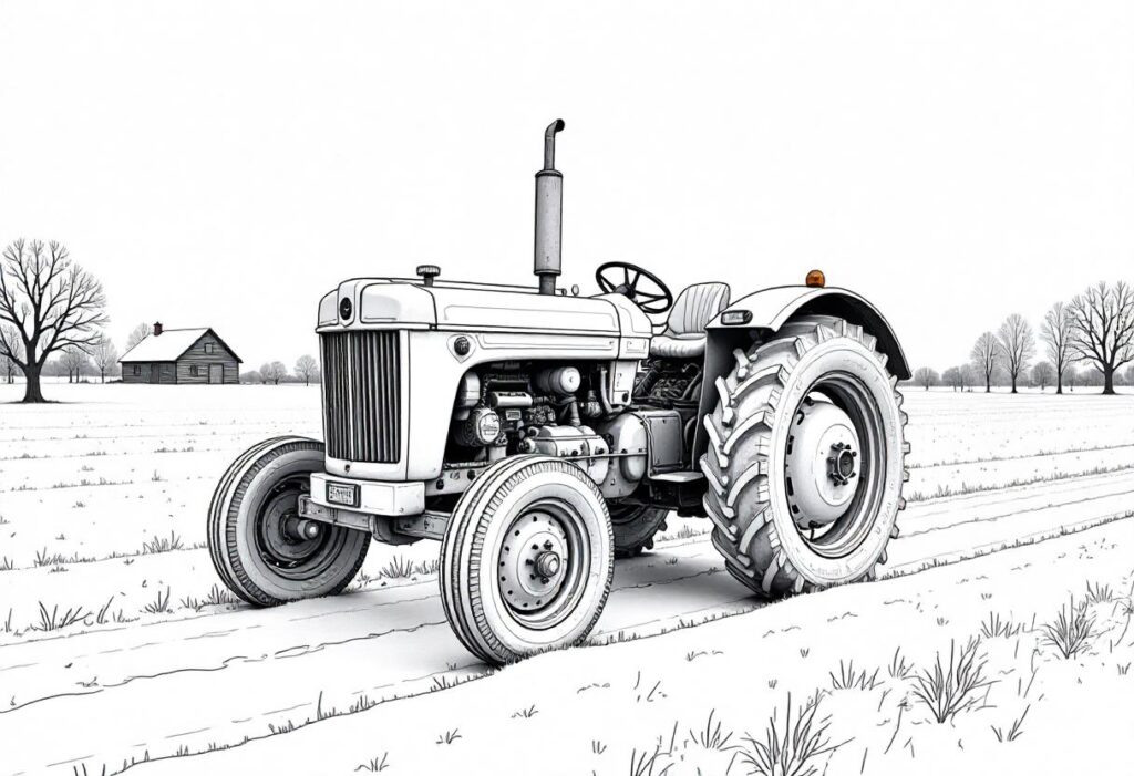 kolorowanki do druku traktor 