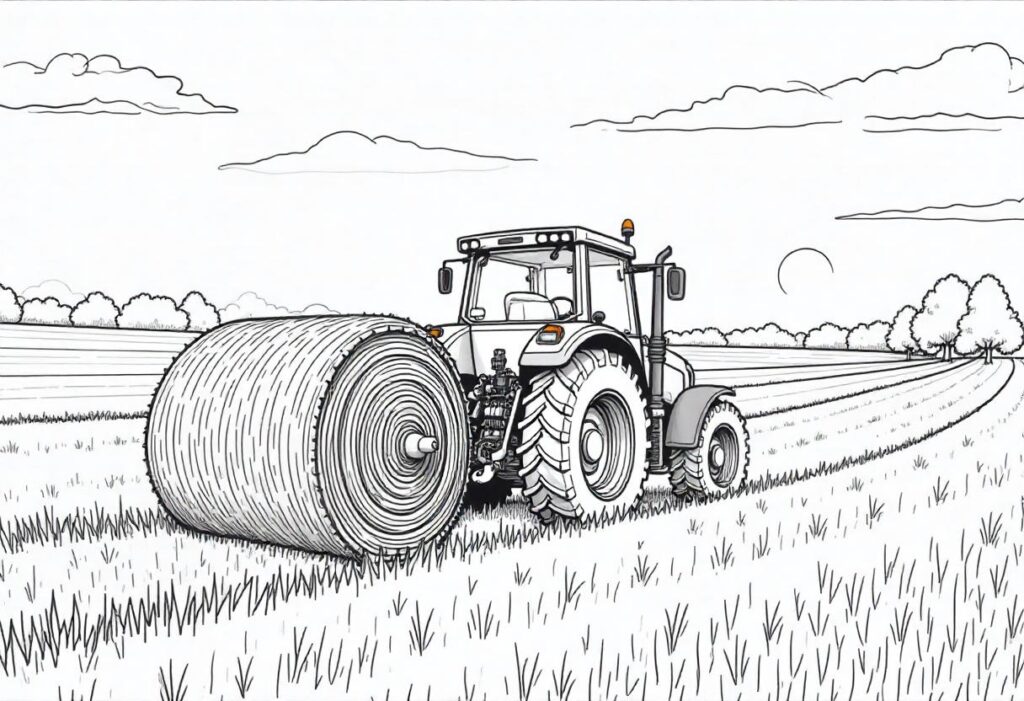 kolorowanki do druku traktor 